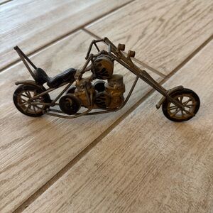 Scrap Metal Motorcycle Sculpture Steel‎ Bike Nuts Nails Bolts Chopper Harley Art